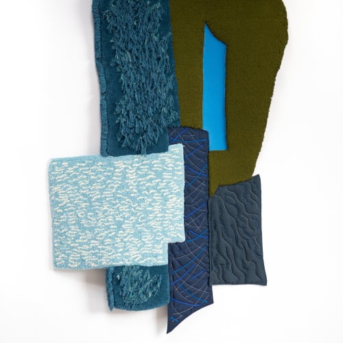 Kiki van Eijk, Textile Collage - Petrol