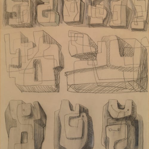 Henry Moore, Square Forms - Eleven studies for sculptures, 1936
