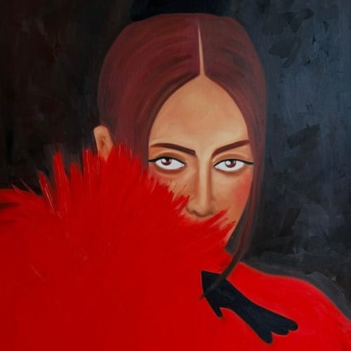 Elitsa Ristova, The crimson feathers, 2024