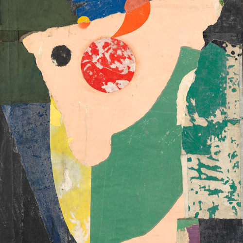 Joseph Lacasse, Collage / Déchirage (Dia no. 655), 1956