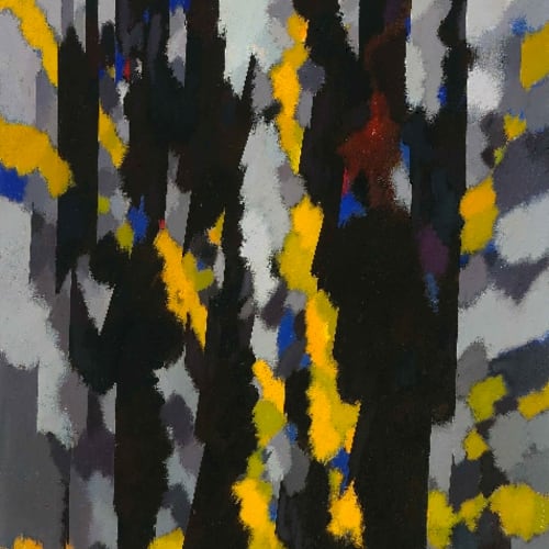 William Gear RA, Vertical, Yellow Flash, 1964