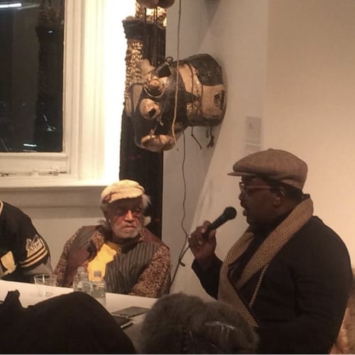 Fab Five Freddy and MVP, Melvin Van Peebles, Panelist for Artist Talk for "Like NOW: Adger, George and Melvin", (New York, NY), 2015.