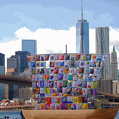 "Ship of Tolerance" by Ilya and Emilia Kabakov. Installation, Verbier 3-D Foundation, Brooklyn Bridge Park, 2013 (Brooklyn, NY).