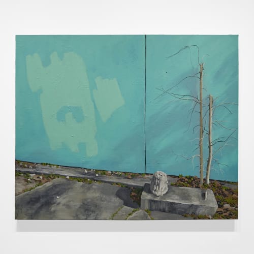 Charis Ammon, Shush, 2022, oil on canvas, 48" x 60" x 1.5"