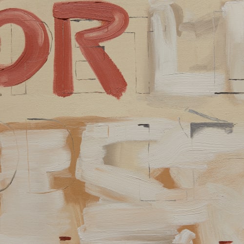 Charis Ammon, Erasure, 2022, oil on canvas, 48" x 60" x 1.5"
