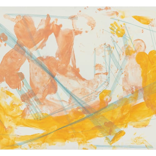 Juliana Cerqueira Leite, Untitled, 2013. Acrylic paint and colored pencils on canvas, 147 x 209 cm