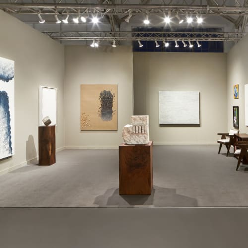 Installation view of Tina Kim Gallery | Booth 110 at FOG Design+Art (Jan 19-23, 2022). Courtesy of Tina Kim Gallery. Photo by Johnna Arnold.