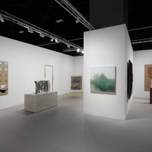 Installation view of Tina Kim Gallery | Booth C26 at Art Basel Miami Beach (Nov 30 - Dec 4, 2021). Courtesy of Tina Kim Gallery. Photo by Sebastiano Pellion di Persano.
