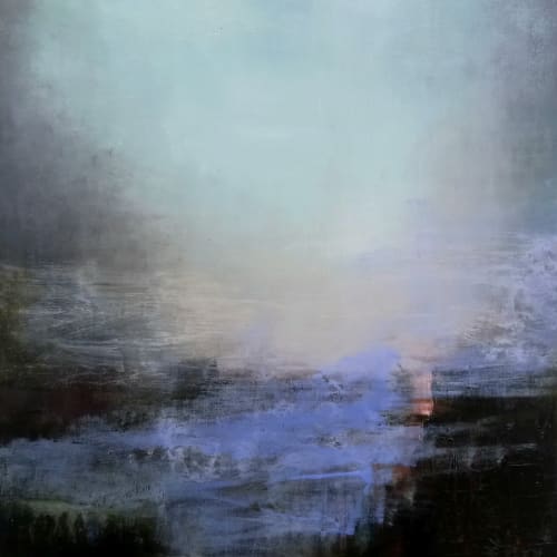 Gareth Edwards, Night Fishing, Tangiers, oil on canvas, 110 x 100 cm, 2023