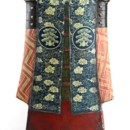 John Bedding, Samurai Yukimura, ceramic sculpture, 54 x 37 x 15 cm, 2024