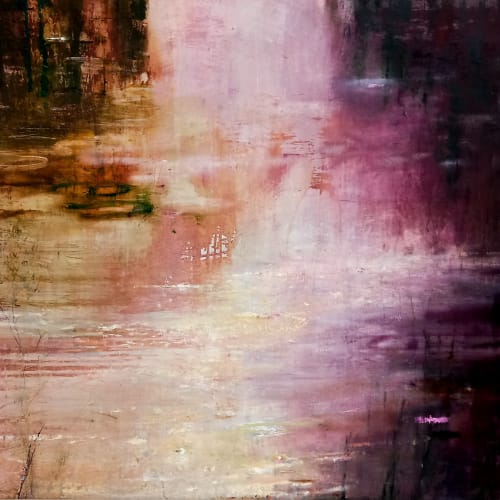 Gareth Edwards, River Joy Swim, oil on canvas, 100 x 110 cm, 2023