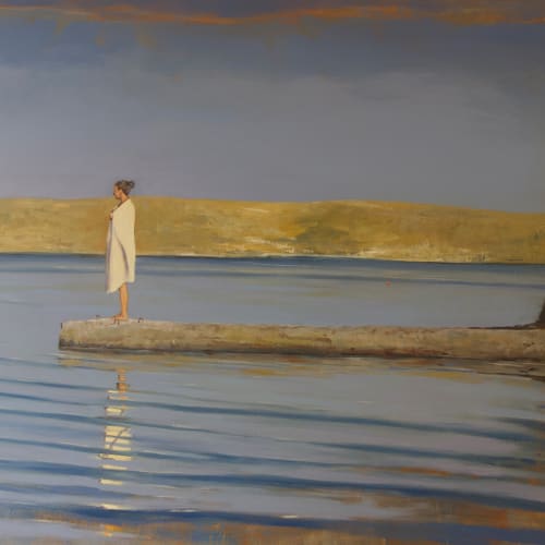 Tomas Watson, Morning Reflection, oil on canvas, 130 x 170 cm, 2022