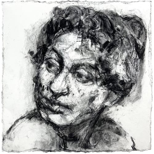 Alison Lambert, Fortuna, charcoal and pastel on paper, 39 x 39 cm, 2023