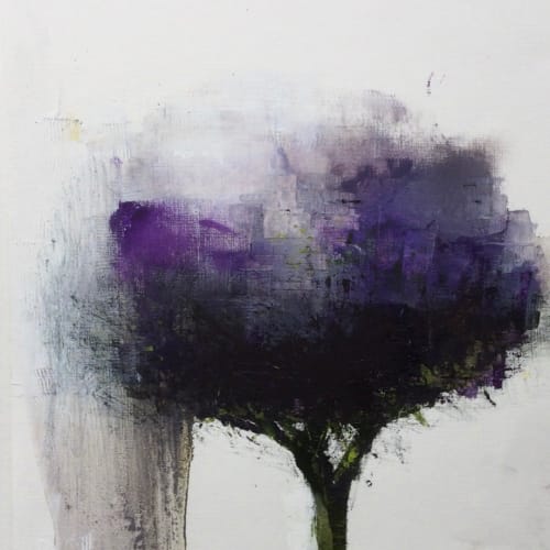 Gareth Edwards, Before the Fall, (Tree 11), oil on paper, 40 x 30 cm, 2022