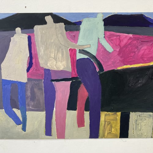 Fraser Taylor, Loch Fyne No 6, oil on paper, 30 x 40 cm, 2022