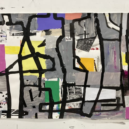 Fraser Taylor, Morvich Shadows No 1, gouache, ink and collage on paper, 68.5 x 101 cm, 2022