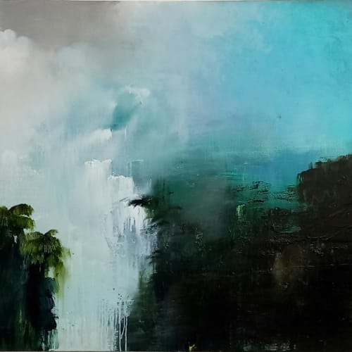 Gareth Edwards, The Falls, 100 x 110 cm, 2022