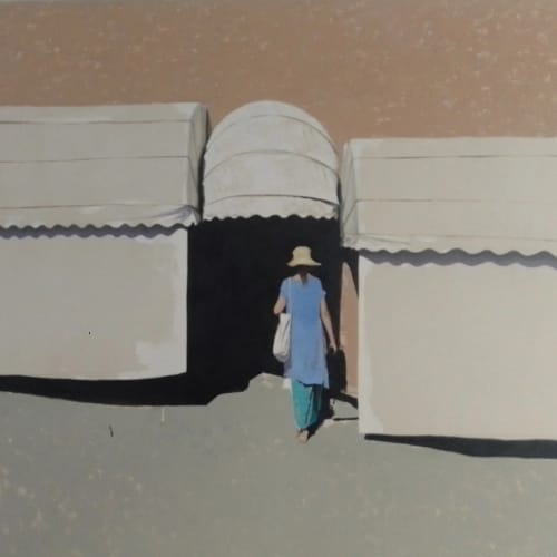Tomas Watson, 'Straw Hat', oil on canvas, 150 x 200 cm, 2021