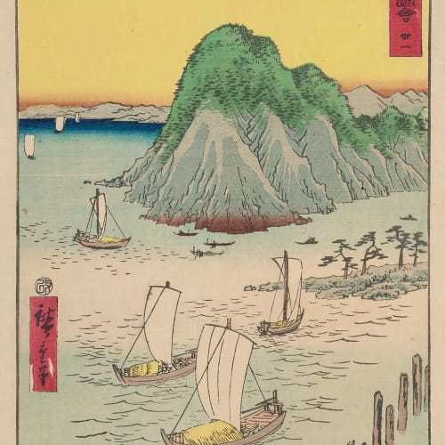 Utagawa Hiroshige, Maisaka, circa 1855