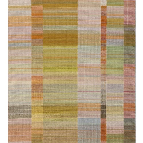 Anne Mette Larsen Summer polka. No.1, 2023 Signed, dated and titled backside. Tabby in three layers, dyed thin and thick paper yarn 58 x 38 cm 22 7/8 x 15 in