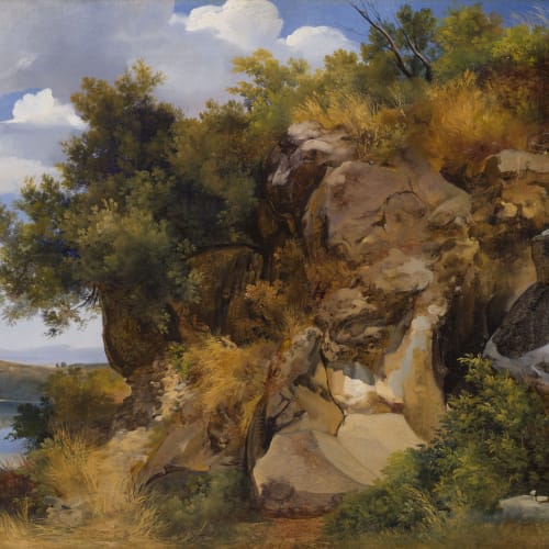 Giovanni Battista CAMUCCINI Scorcio del lago di Albano dalla via di Palazzolo, c. 1840 oil on canvas