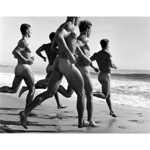 Bruce Weber, Running at Point Conception, California, 1987.