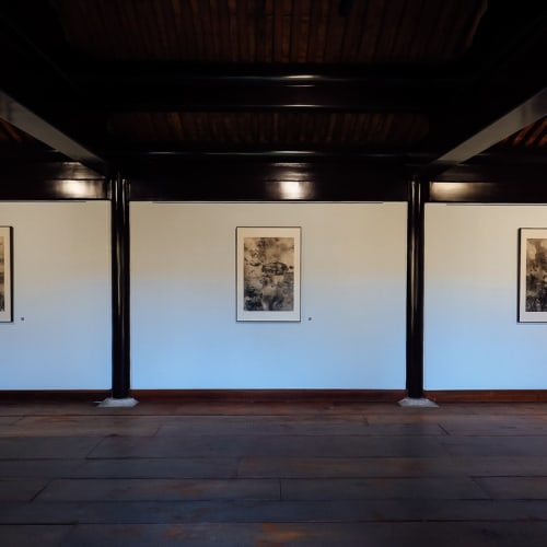 Installation view of Cosmoscapes: Ink Paintings by Tai Xiangzhou, Image ©Nanchizi Art Museum