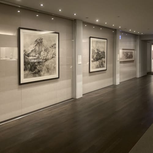 Installation view of Cosmoscapes: Ink Paintings by Tai Xiangzhou, Image ©Artist and AIC