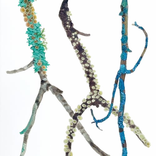 Katie De Groot, After Mr. Natural, watercolor, gouache on paper, 30 x 23 in