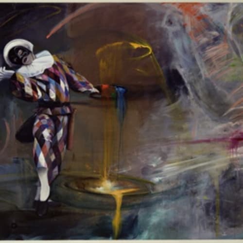 ROBERT MANGO Amiss in the Abyss 48" x 90" inches oil on canvas 1989