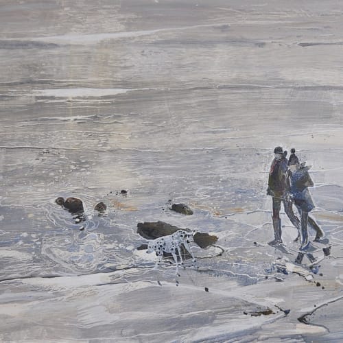 Beach Stroll with Dalmatian by Ruth Stage NEAC