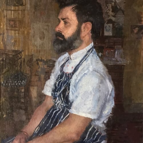 Chef painting by Peter Kuhfeld