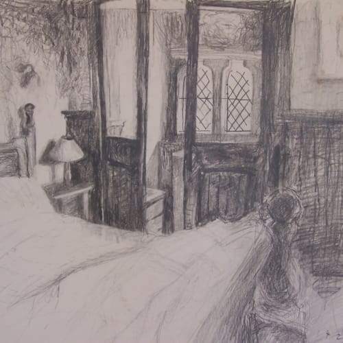 Bedroom, pencil drawing, 2006