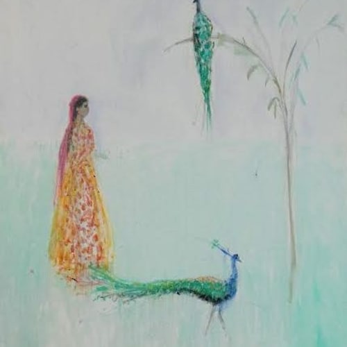 Lady with Peacocks