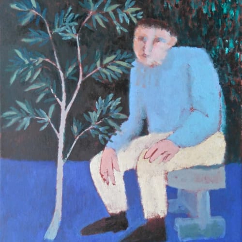 A Man Looking at a Small Tree by Richard Sorrell