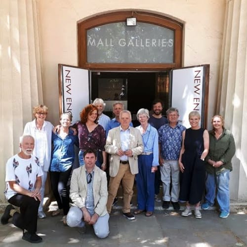 NEAC Executive Committee outside Mall Galleries, London - just before the AGM held on the 24 June 2018