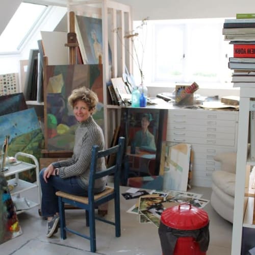 Tessa Coleman in her studio