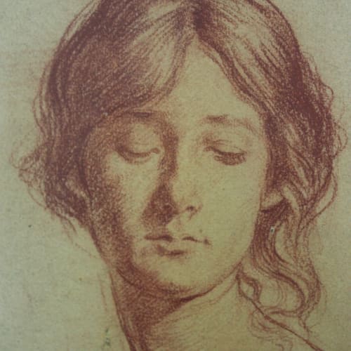 Chalk drawing of Grace Westry by Augustus John 1897