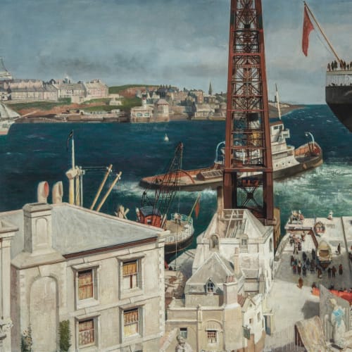 'Departure' (1959), Oil on canvas, 78.7 x 121.9 cm, Private Collection, UK, Photo by Paul Carter, © Richard Eurich Paintings