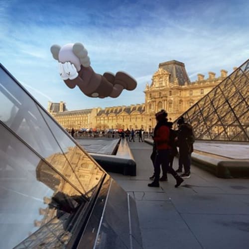 KAWS, COMPANION (EXPANDED) in Paris, 2020, augmented reality. Courtesy: KAWS and Acute Art.