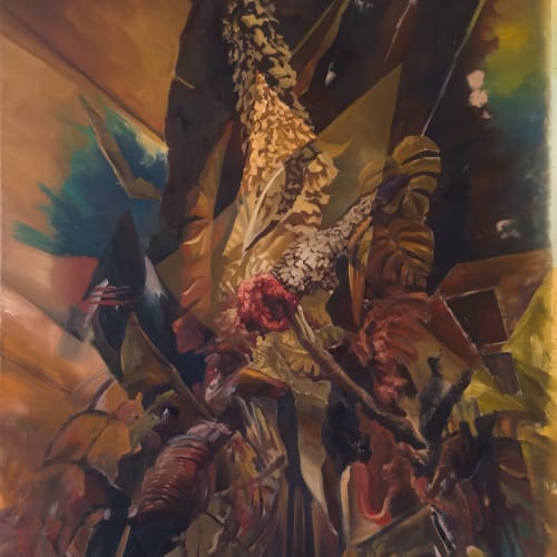 Baalzebul, 2022, Acrylic and oil on canvas, 100 x 75 cm Courtesy of Galerie Ron Mandos