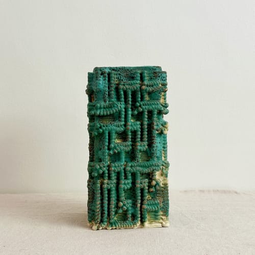 Forever Tetris: Jade Cong, 2024 3D printed 3mm porcelain and glaze 12 x 8 x 8in (RL003)
