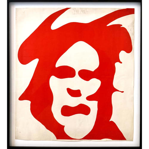 "Selbstportrait 68", 1968 Siebdruck auf Papier 47,5 x 42 cm