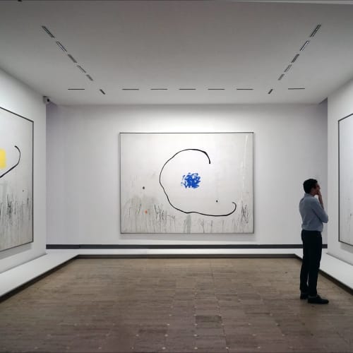 The hope of the condemned man I, II, III by J. Miro (Grand Palais, Paris), 1974 Acrylic on canvas Photo by dalbera is licensed under CC BY 2.0.