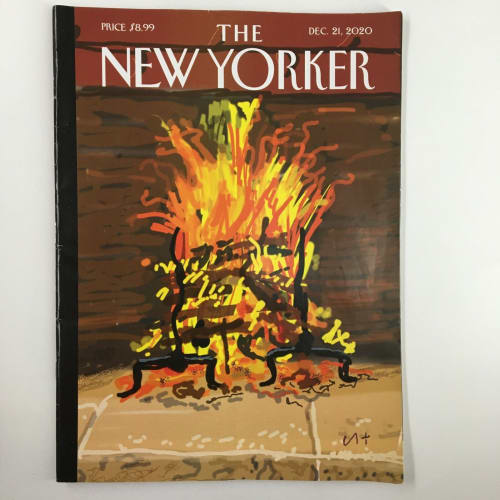 David Hockney, The Hearth, New Yorker Cover, 2020.