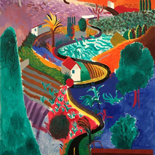 David Hockney's "Nichols Canyon" (1980) Credit: Courtesy Phillips This file is licensed under the Creative Commons Attribution-Share Alike 4.0 International license.