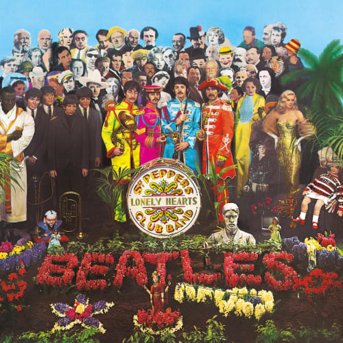 The Beatles’ Sgt. Pepper’s Lonely Hearts Club Band” album cover, 1967
