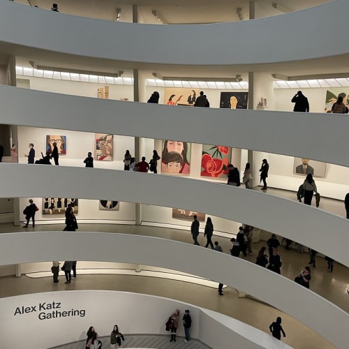 Alex Katz: Gathering Guggenheim Museum, NYC Photo by allisonmeier is licensed under CC BY 2.0. Taken on December 23, 2022