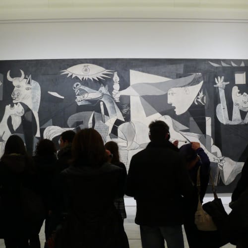 Pablo Picasso's Guernica Museo Nacional Centro de Arte Reina Sofía Photo by Pedro Belleza is licensed under CC BY 2.0. Taken on January 4, 2010