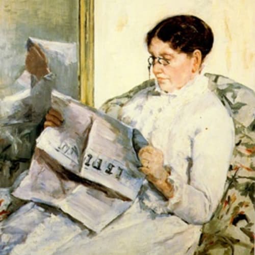 Mary Cassatt Reading Le Figaro, 1878